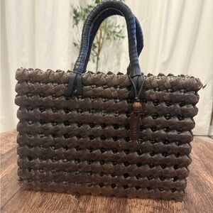 Esprit Brown and Black Tote Bag